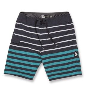 NWT Volcom Boys Quarta Static Mod Board Shorts Surf Swim Summer‎ Vacation Resort